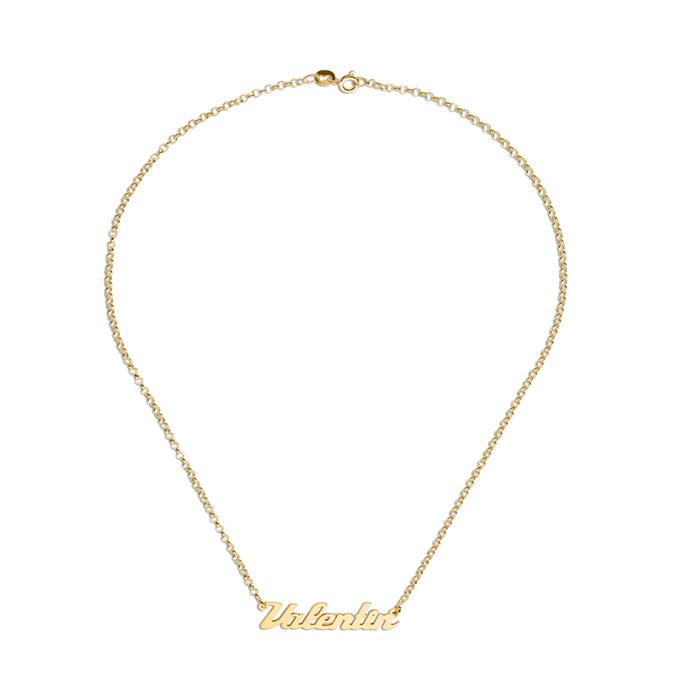 Chain with selectable naME in 925 silver gold plated