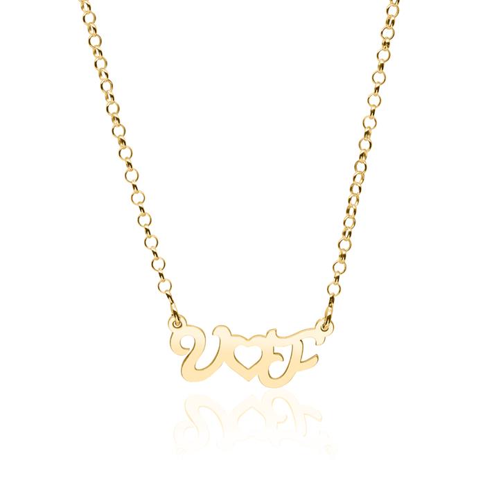 Gold plated 925 silver chain with selectable letters
