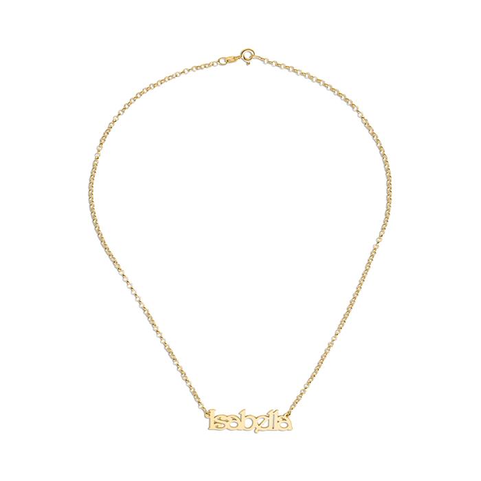 14-carat gold naME necklace