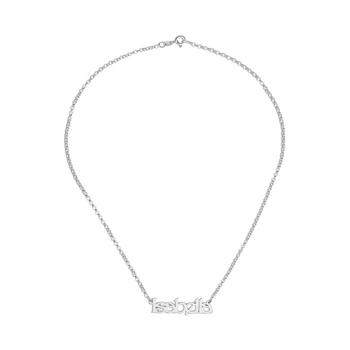 Necklace in 925 silver with naME selectable