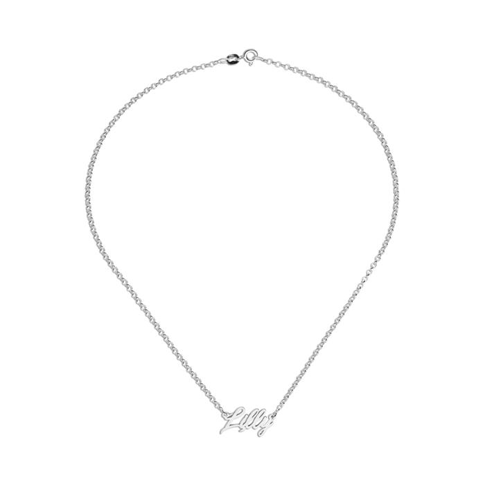 Sterling silver necklace with selectable naME word