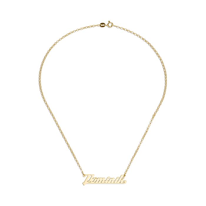 14-karat gold chain with selectable naME or term