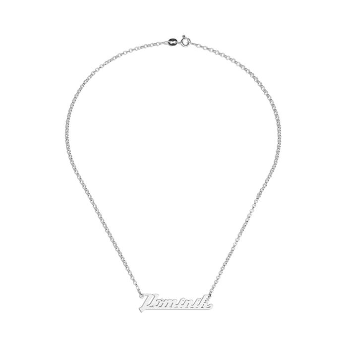 Sterling silver chain with naME selectable