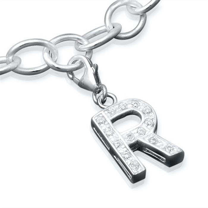 Sterling silver letters charm