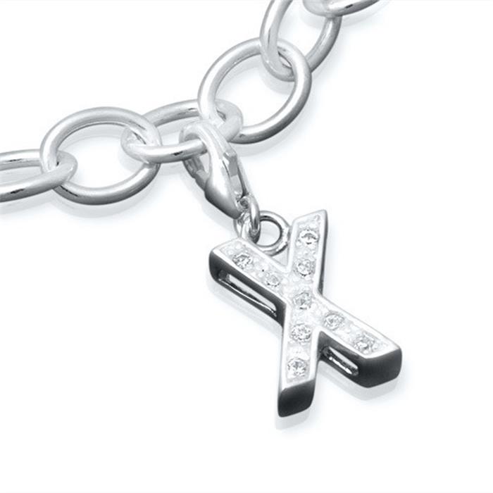 Sterling silver letters charm