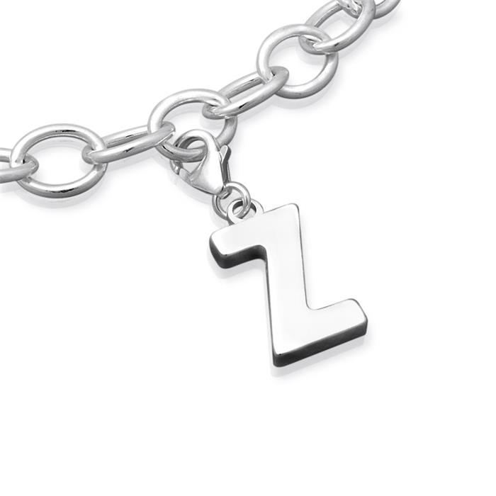 Sterling silver letters charm