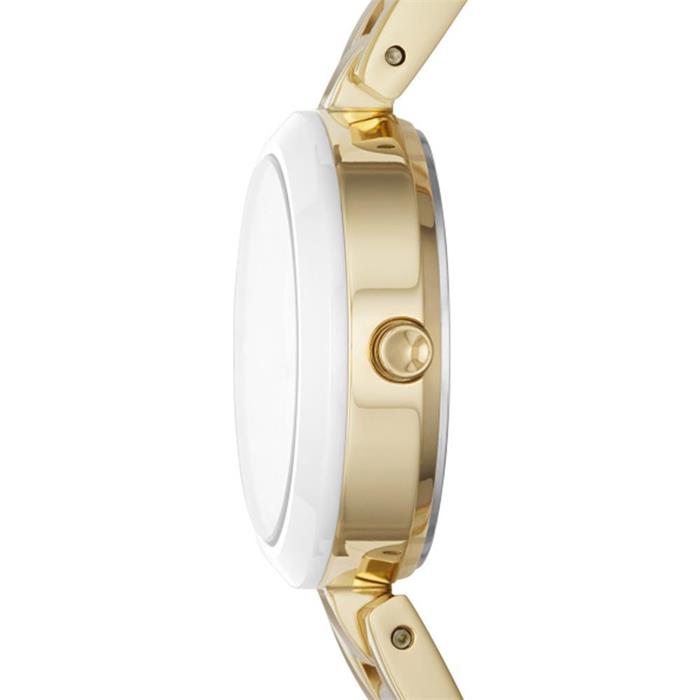 Ladies watch made of gold-plated stainless steel and ceramic