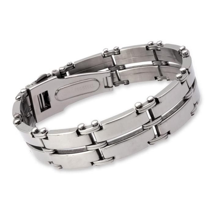 Modern high gloss polished stainless steel bracelet