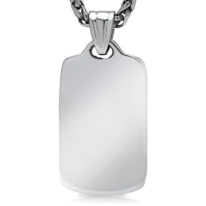 Stainless steel necklace with stainless steel pendant