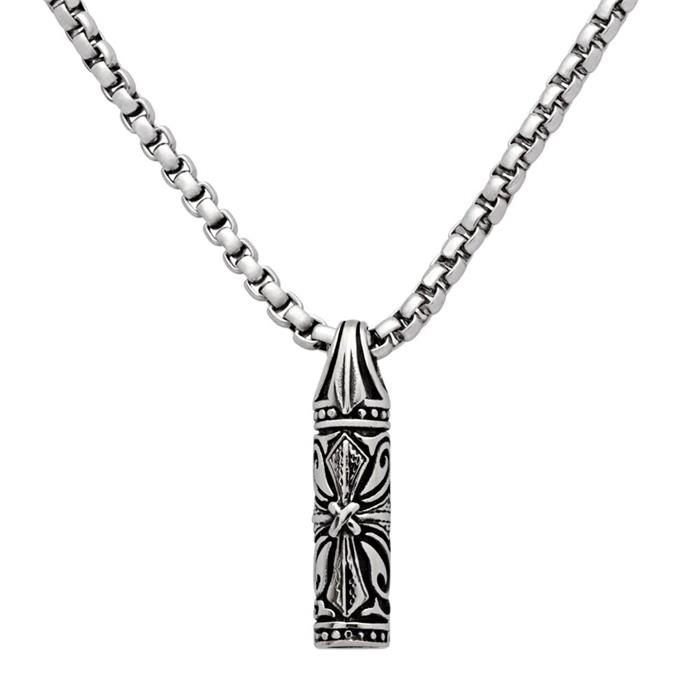 Stainless steel necklace with stainless steel pendant
