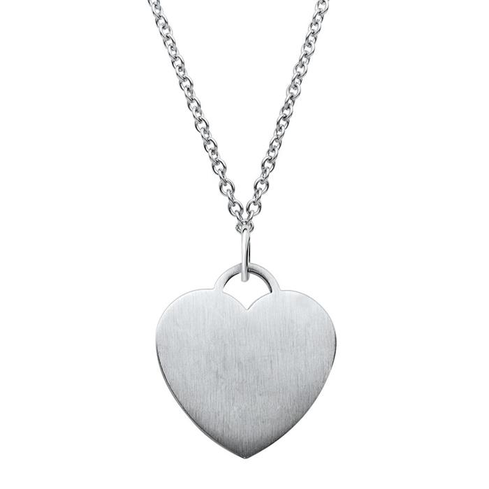 Pendant heart-shaped stainless steel