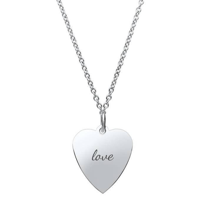 Pendant stainless steel heart