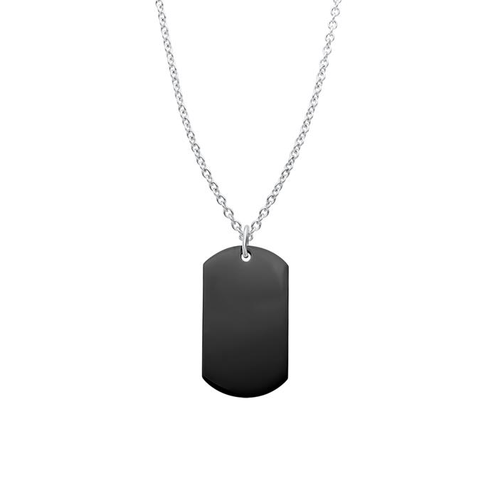 Stainless steel chain engravable with dog tag