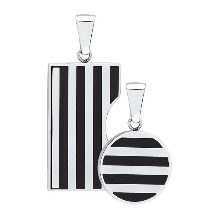 Partner Pendant Stainless Steel With Pattern
