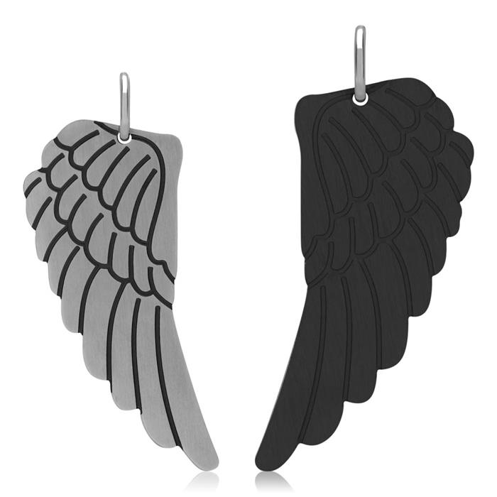 Partner chain angel wings stainless steel