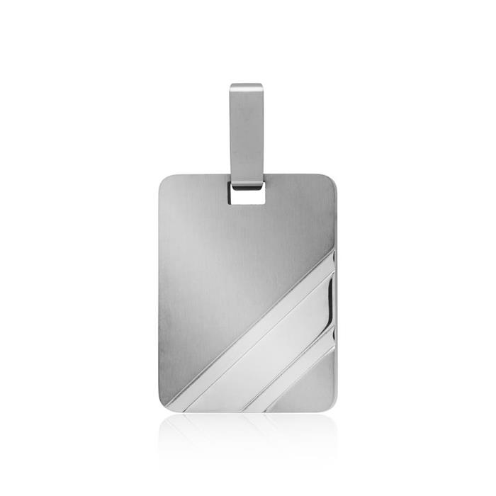 Stainless steel pendant including chain engravable