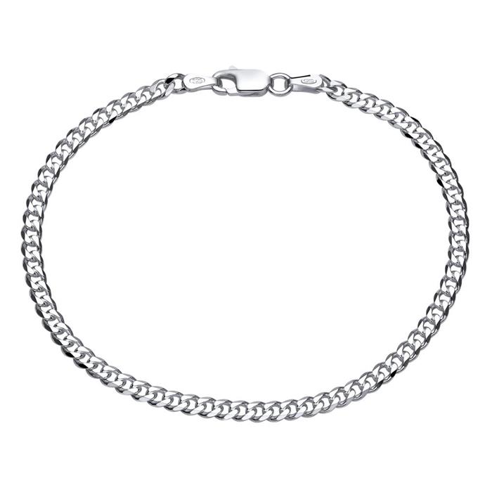 Sterling silver bracelet: Curb bracelet silver 3mm