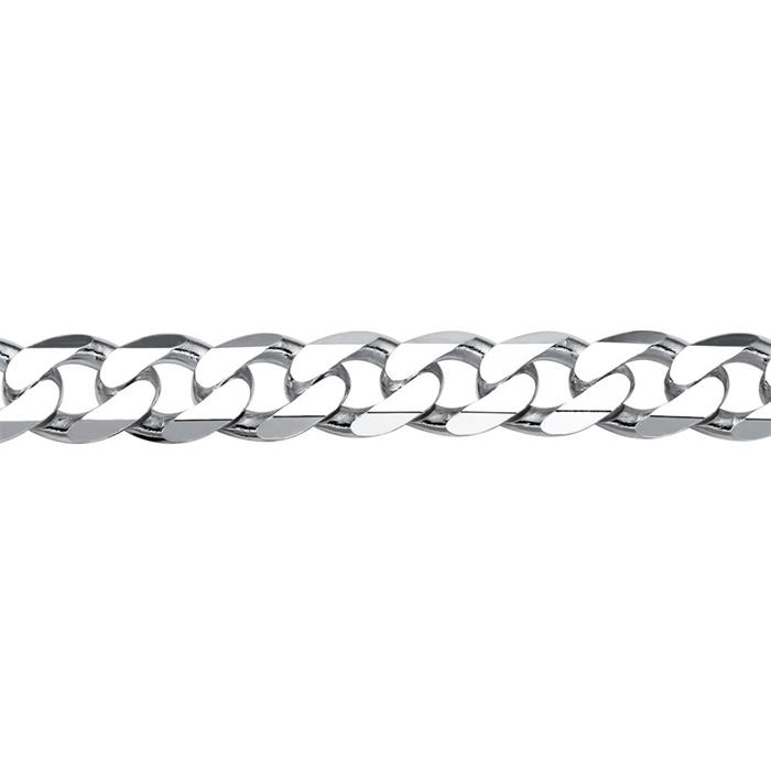 Sterling silver bracelet: Curb bracelet silver 7mm