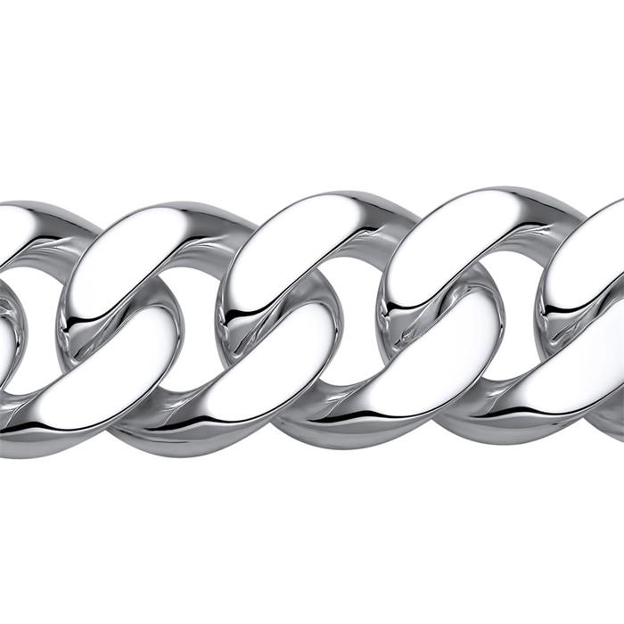 Sterling silver bracelet: Curb bracelet silver 23mm