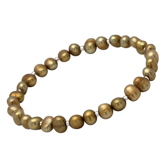 Fine ladies bracelet made of real freshwater pearls