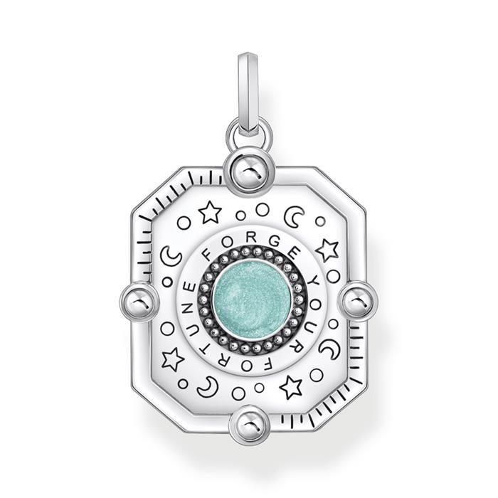 Wheel of Karma ladies chain pendant in 925 silver