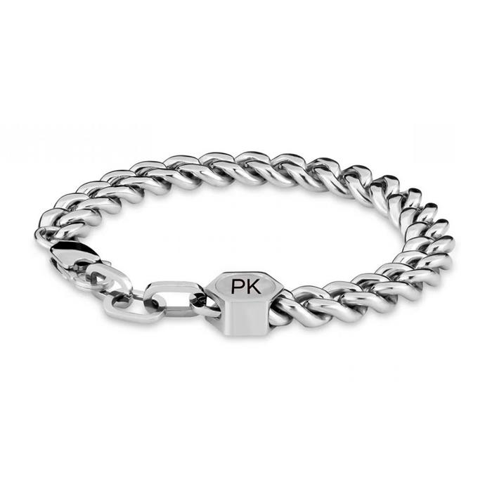 Men's hinged bracelet in stainless steel with engraving option