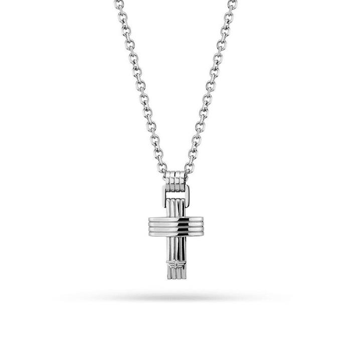 Stainless steel chain gear for men with cross pendant