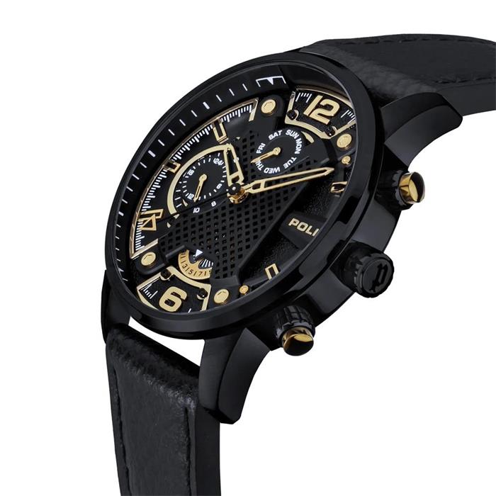 Lanshu Multifunction Watch For Men, Black, Gold