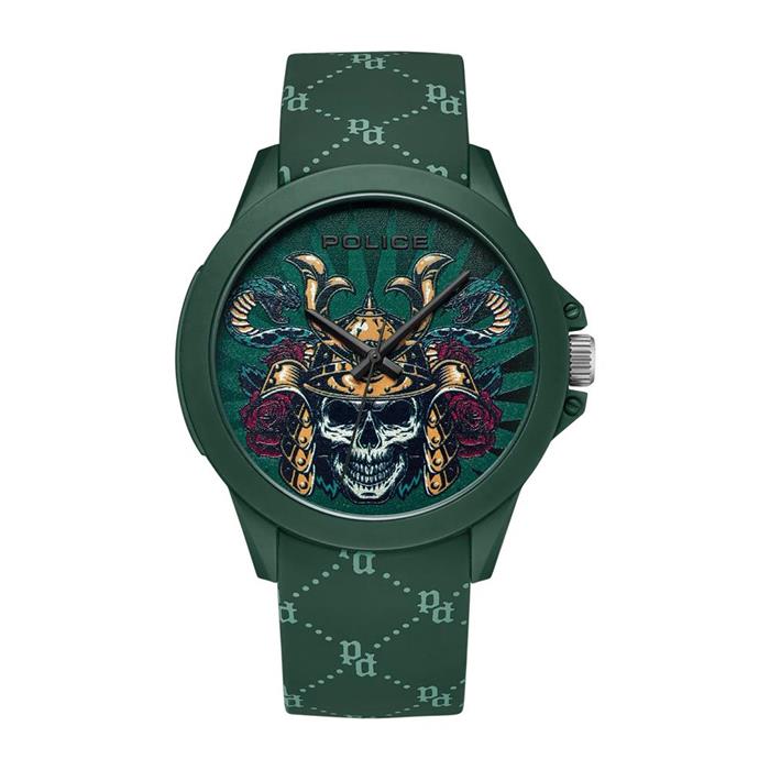Reloj de pulsera sketch con correa de silicona verde
