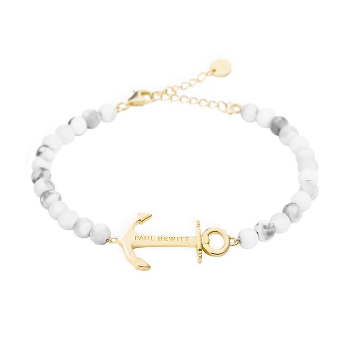 Damen Armband Anchor Spirit Marble vergoldet