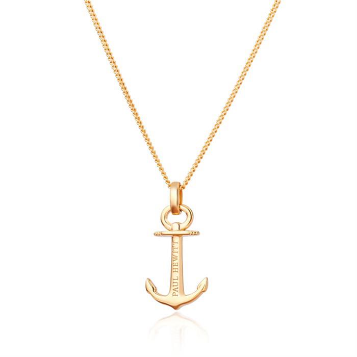 Necklace anchor sterling silver gold