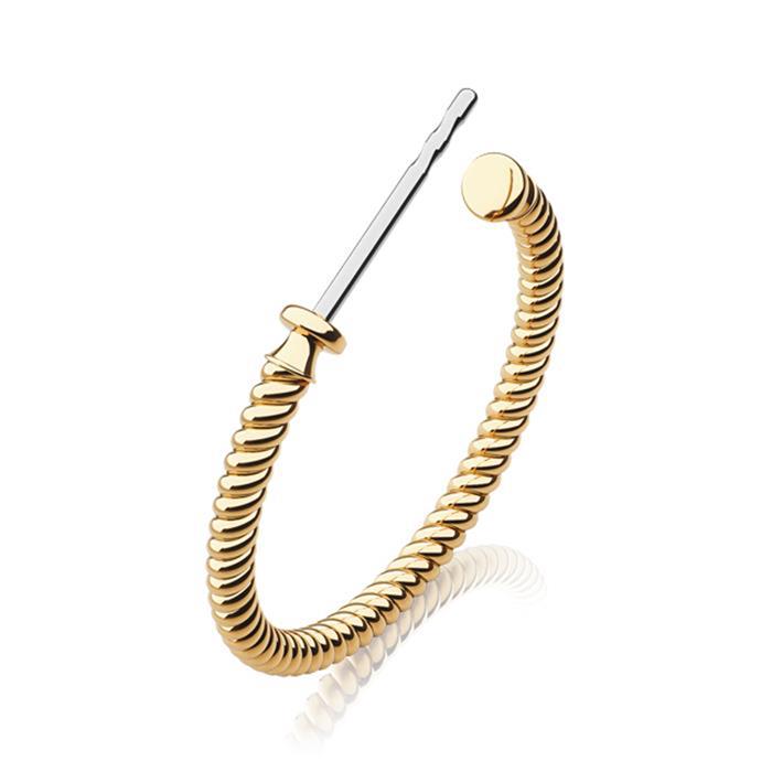 Ohrringe Rope Hoop aus Edelstahl ionenplattiert Gold