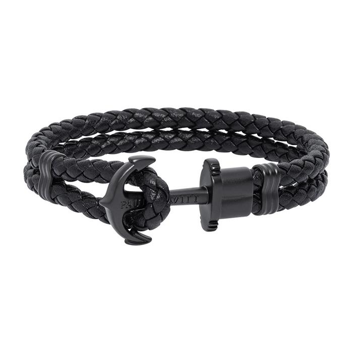 Stainless Steel Black Phrep Bracelet for Men, IP Black