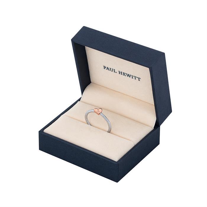Ring rope anchor love for ladies in stainless steel rosé