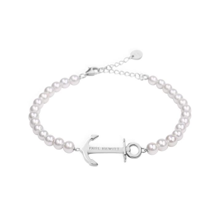 Armband anchor beads pearl roestvrij staal