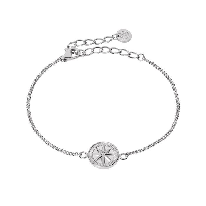 Stainless steel wind rose bracelet for women