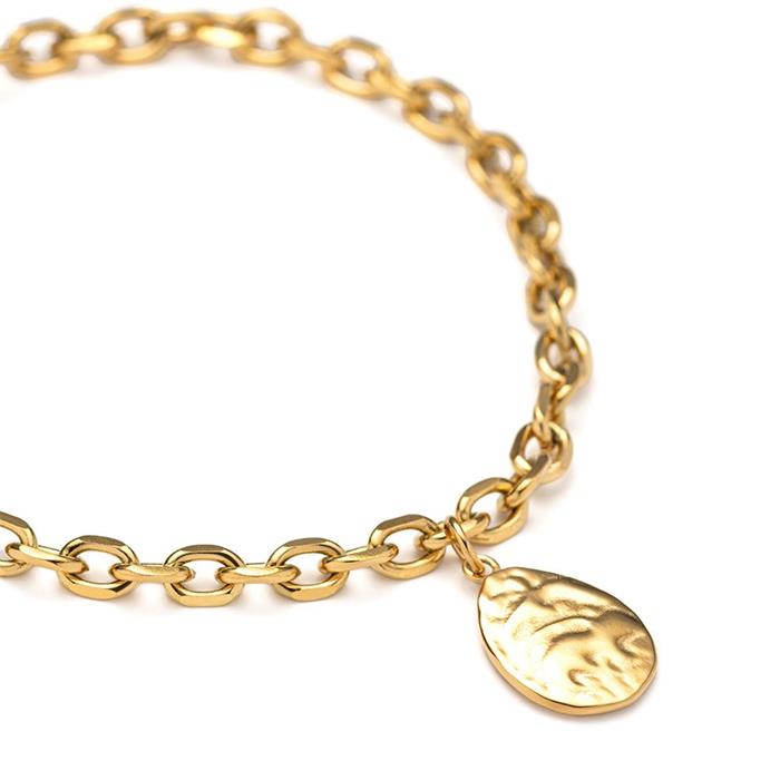 Treasure Bold Drop Armband für Damen, Edelstahl, gold