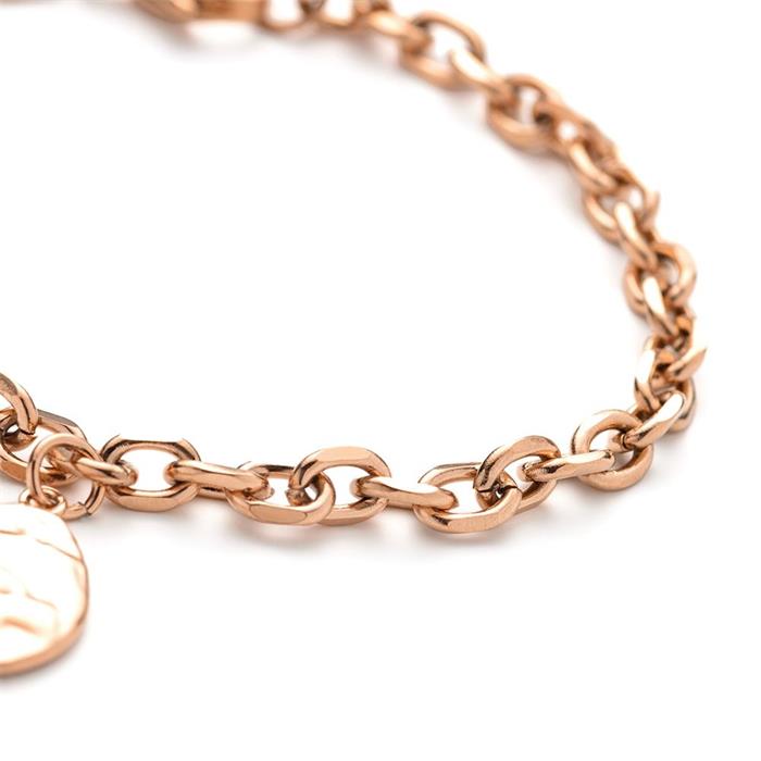 Damen Armkette Treasure Bold Drop aus Edelstahl, rosé