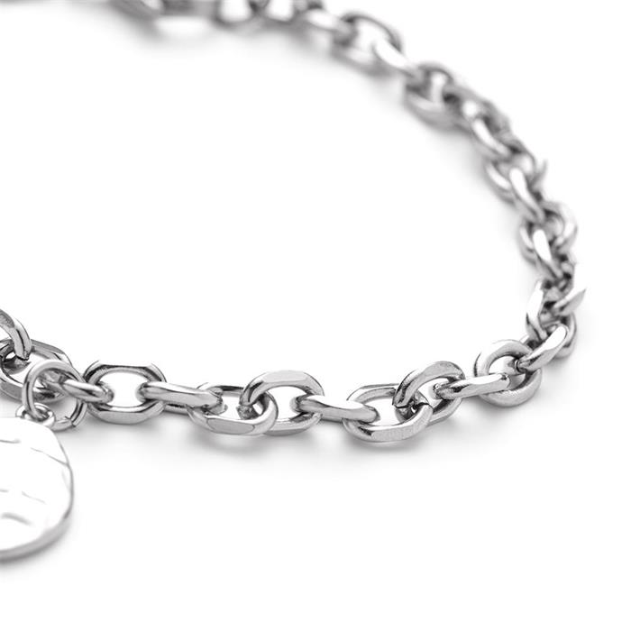 Treasure bold drop bracelet for women, stainless steel