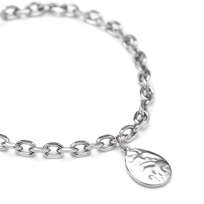 Treasure bold drop bracelet for women, stainless steel