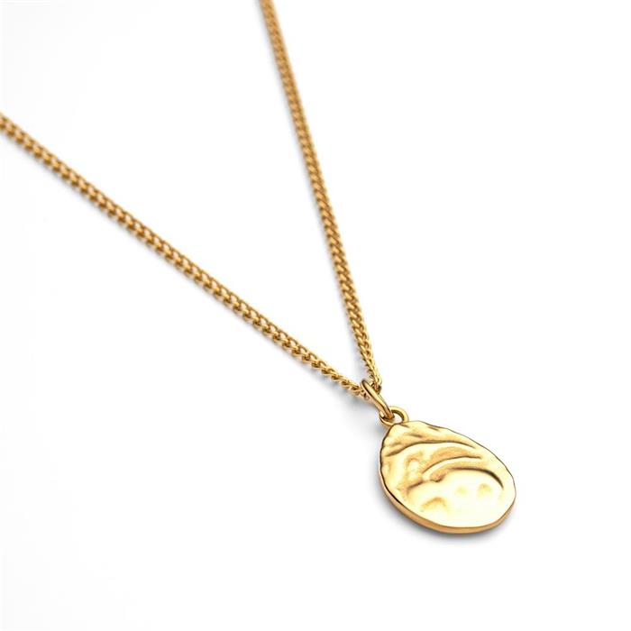 Treasure necklace made of stainless steel, gold plated