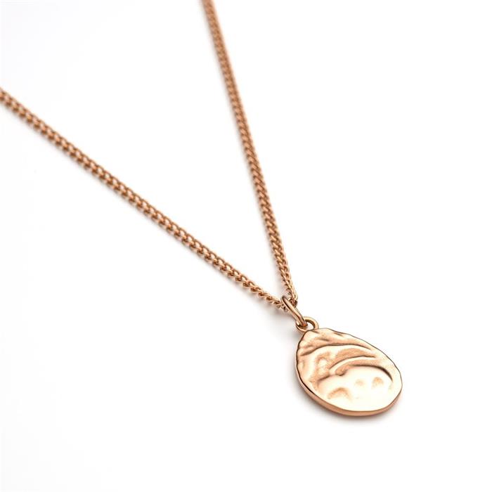 Treasure ocean drop ketting voor dames in roestvrij staal, rosé