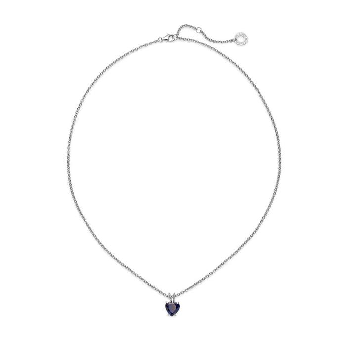 Heart of the sea necklace in stainless steel, zirconia