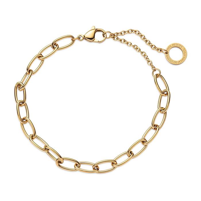 Anchor link bracelet in MARINIUM® Ocean Steel, gold