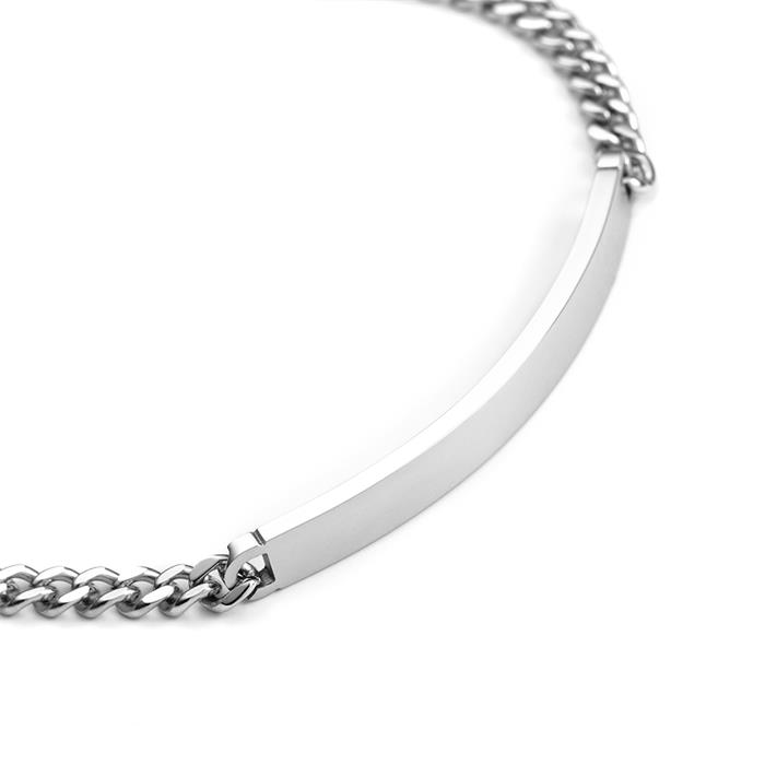 ID armoured bracelet for men made of stainless steel, engravable