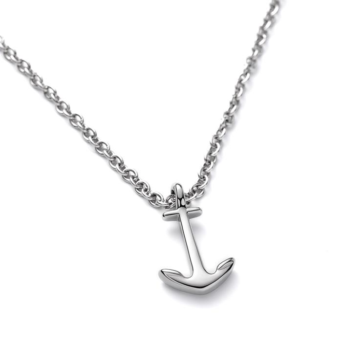 Anchor chain for men in stainless steel with pendant
