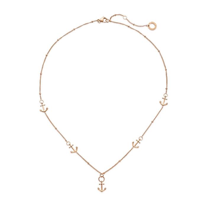 The anchor II necklace for women in stainless steel, rosé