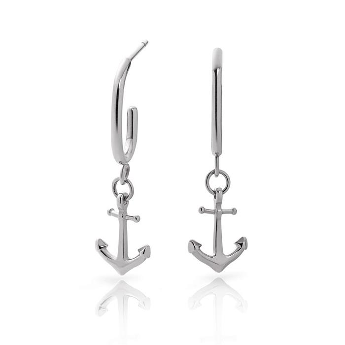 The anchor II earrings in recycled stainless steel