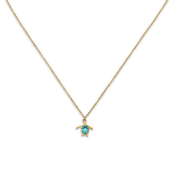 Ladies' Turtle Mono necklace in stainless steel, IP gold