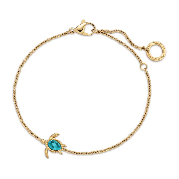 Gold-plated stainless steel Turtle Mono bracelet for women
